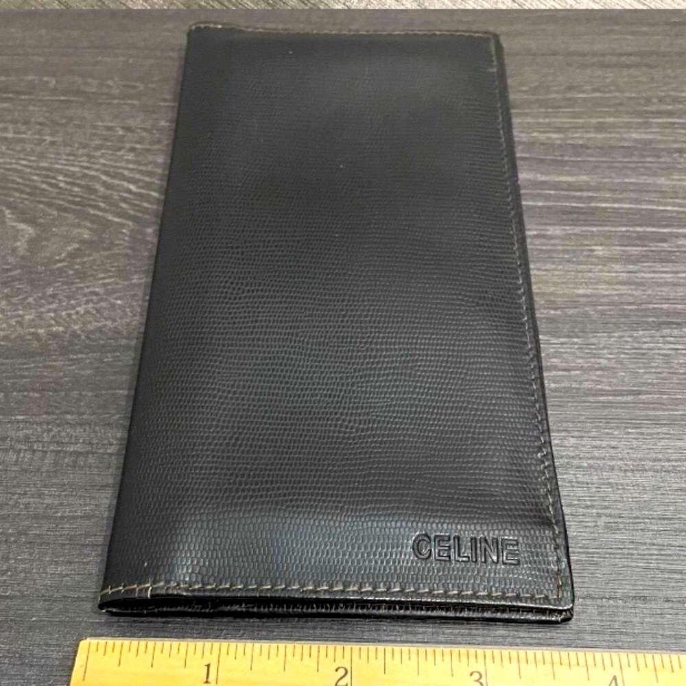 Celine Black Leather Long Wallet (GUC)